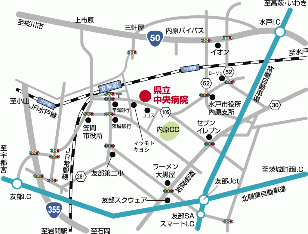 筑波大学附属病院　茨城県地域臨床教育センター 地図