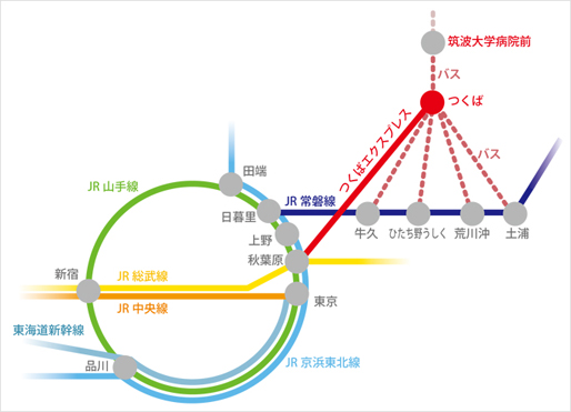 鉄道・バスご利用の方への路線案内図