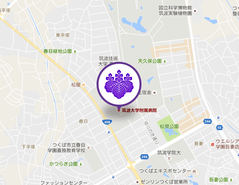 筑波大学附属病院周辺マップ