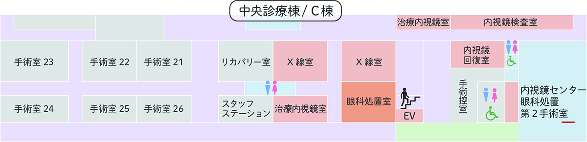 外来・診療棟4階地図