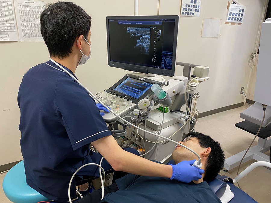 超音波検査の様子