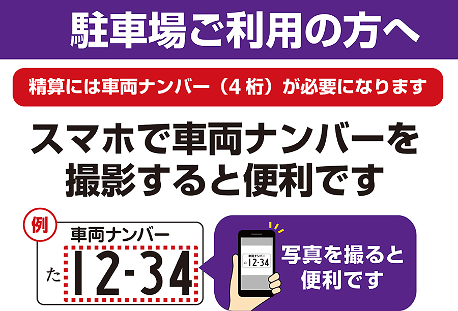 駐車場ご利用の方への画像