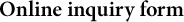 Online inquiry form