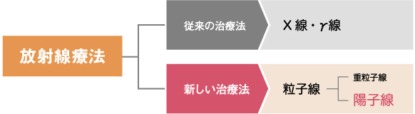 01 陽子線治療は放射線療法のひとつです。